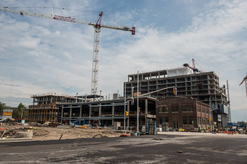 construction in west donlands, toronto