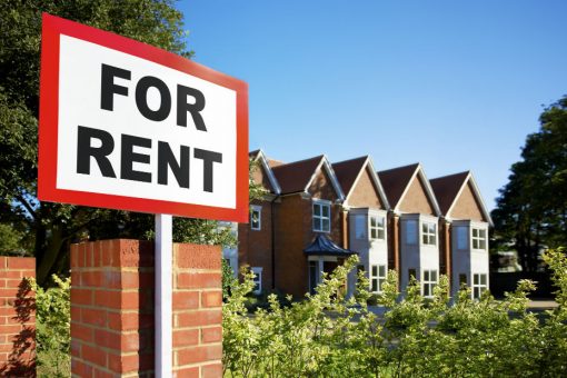 Houses with for rent sign