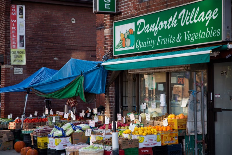 danforth village fruit market, toronto