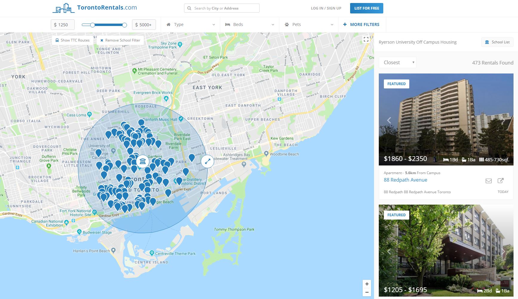 New Tool for Off Campus Housing Toronto Downtown Student Rental Rentals