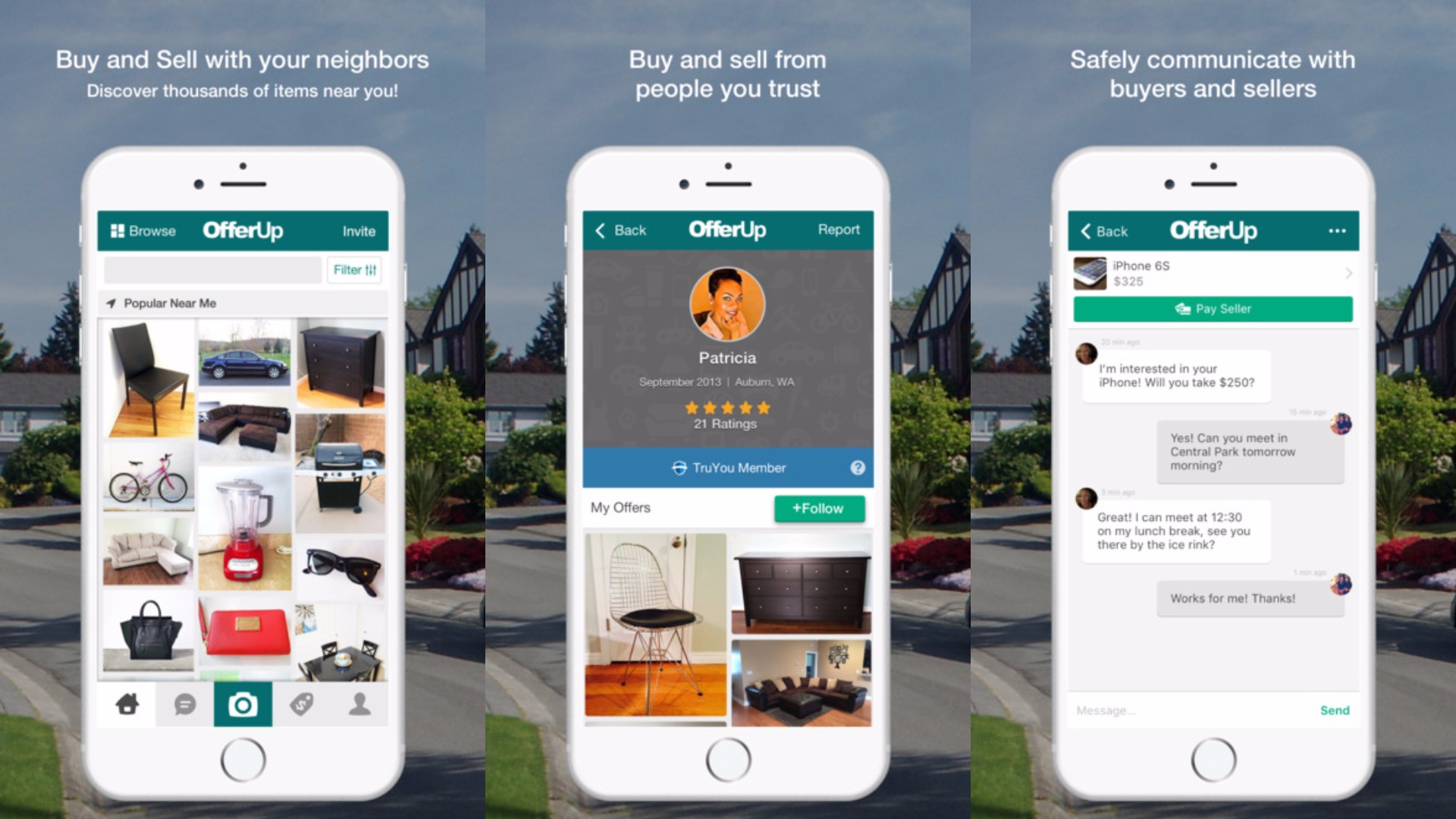 Display of app OfferUp