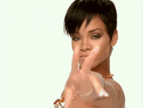 gif of rihanna spinning and winking