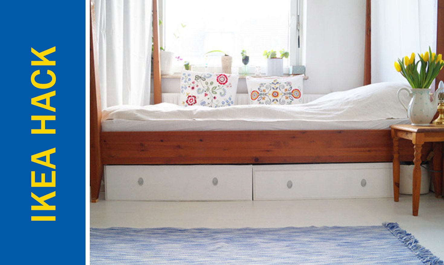 Awesome Ikea Hack of the Week: A cheap bed frame with storage