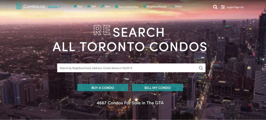 condos.ca homepage