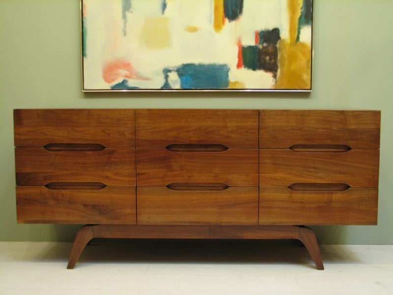 mid century wooden sideboard