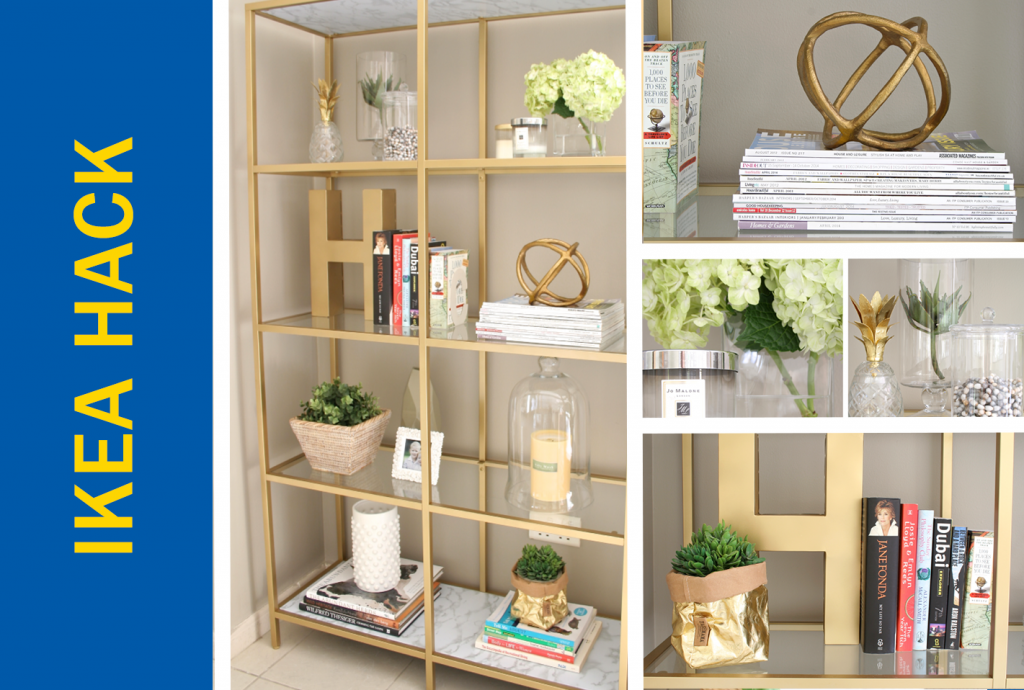 Ikea Hack of The Week A Fabulous SpaceSaving Gold Bookshelf
