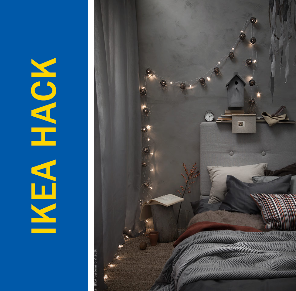 Ikea Hack of the Week: Use Christmas lights to achieve a perfectly Boho bedroom sanctuary