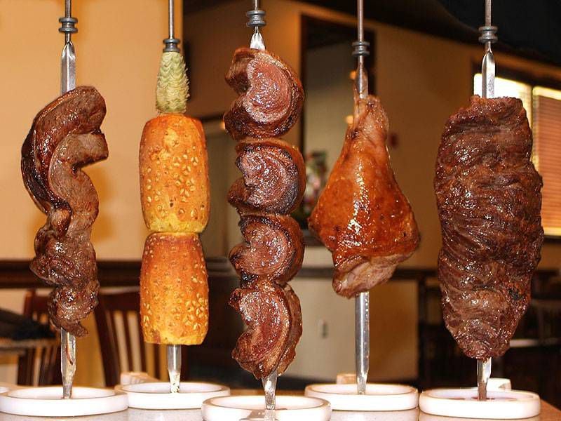 various meats from rodeobraziliansteakhouse