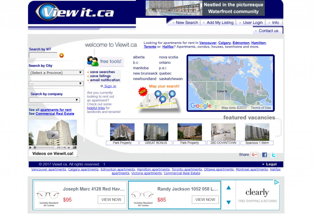 Viewit.ca homepage