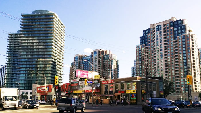 streetview of yonge and finch, toronto